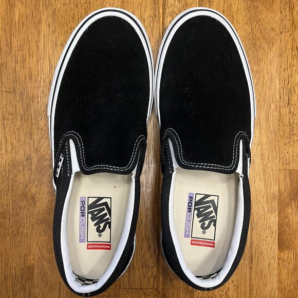 Men's Vans  Pop Crush Suede Skater Slip Ons New Condition Sz 9 - Picture 1 of 6